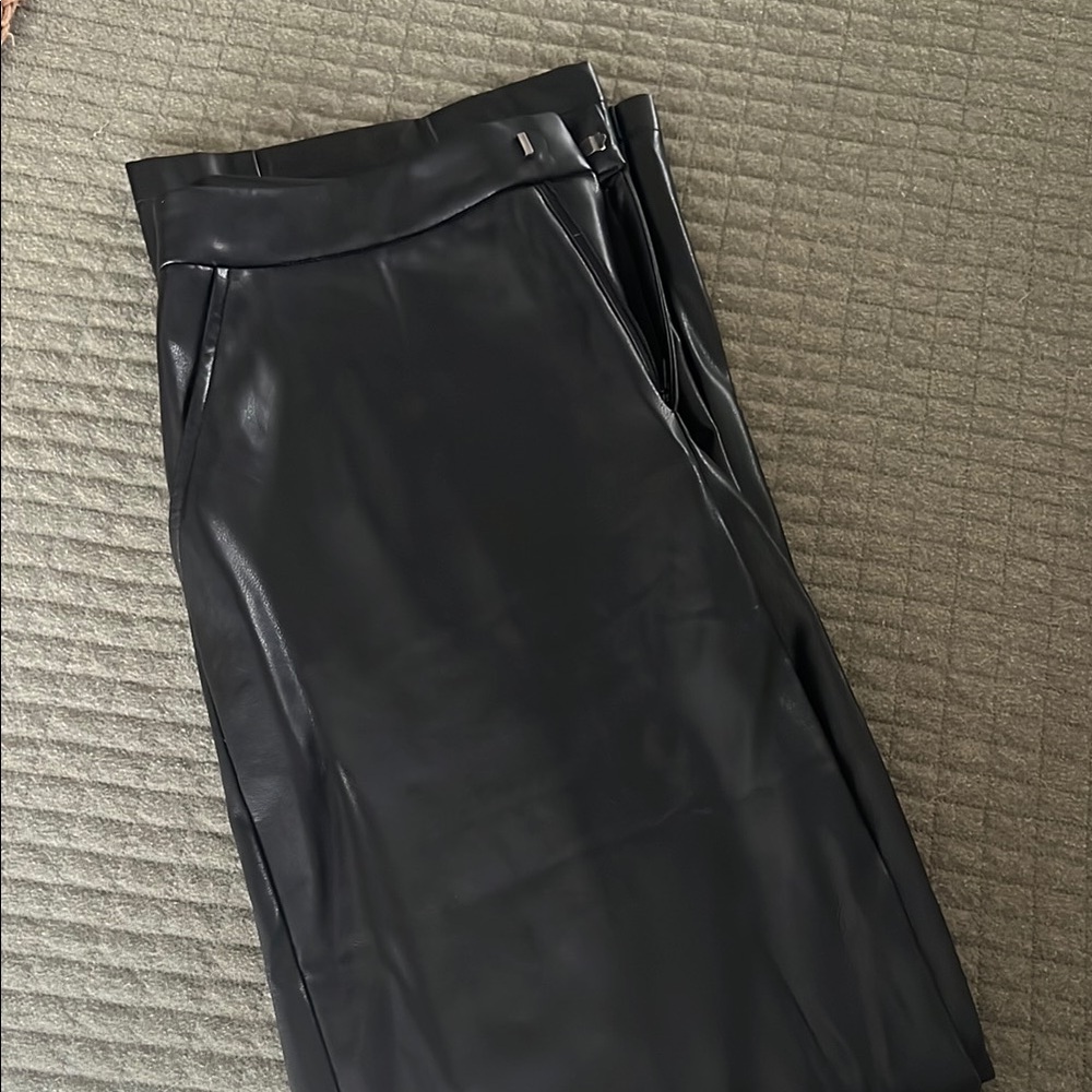 Pink Lily Black Leather Pants